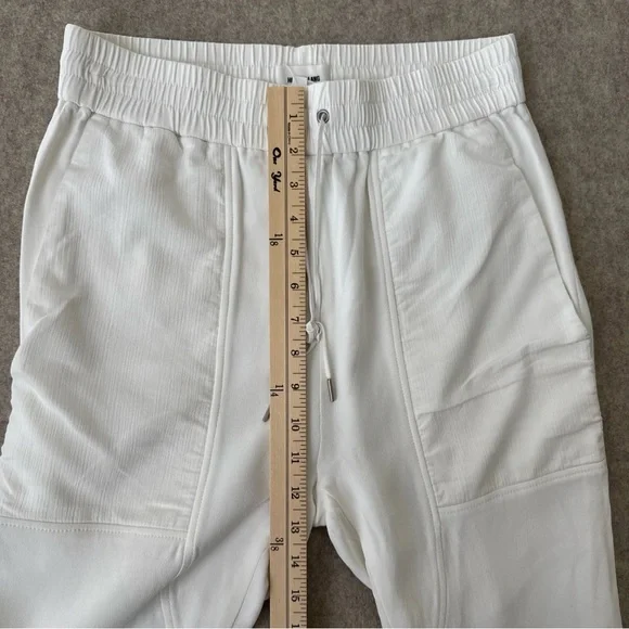 Helmut Lang White Drawstring Cropped Joggers - Picture 4 of 12